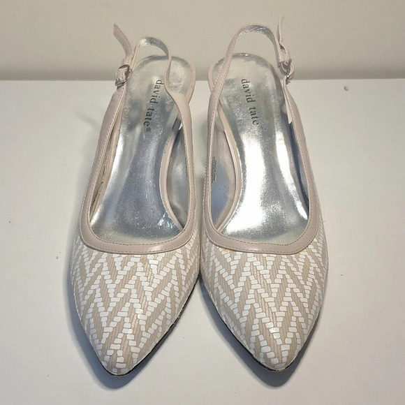 David Tate Bella leather sling back  SZ 10 - Picture 3 of 9